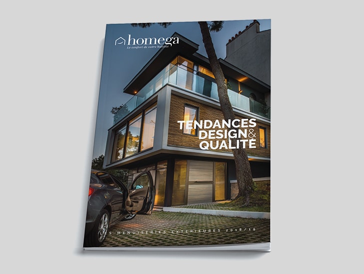 HOMEGA : Définition d’un nouveau positionnement résolument design et création des outils de lancement et promotion print et digitaux - Agence Linéal