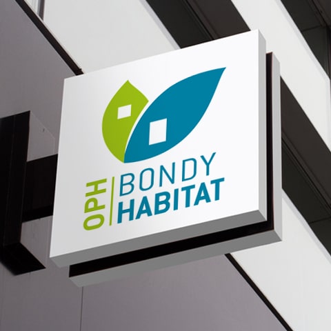 BONDY HABITAT : Création du nouveau logo avec pour contrainte la reprise des anciens symboles existants - Rajeunissement du magazine locataires par la mise en place de 2 publications avec parutions et contenus différenciés - Agence Linéal