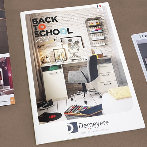 DEMEYERE : Réalisation du catalogue de mobilier enfant pour la rentrée scolaire - Agence Linéal