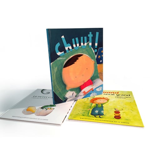 BIBLIOTHÈQUE DE LA SOMME : Élaboration de la collection d'albums illustrés distribués à tous les nouveaux nés du département - Agence Linéal