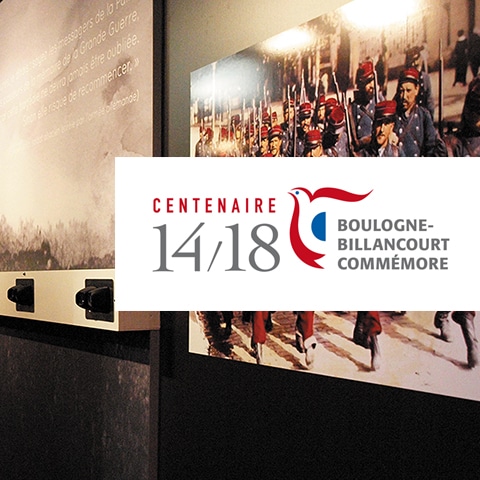 BOULOGNE-BILLANCOURT : Création d'un label pour le centenaire de la 1ère guerre mondiale pour la ville de Boulogne-Billancourt - Agence Linéal