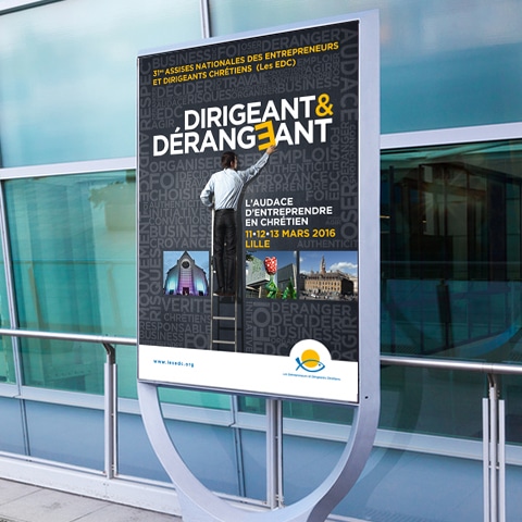 EDC : Conception du concept de communication du salon et déploiement sur tous les supports de promotion et d'information - Agence Linéal