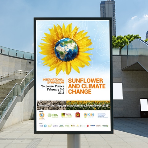 INRA - SUNRISE : Conception du concept de communication du salon et déploiement sur tous les supports de promotion et d'information - Agence Linéal