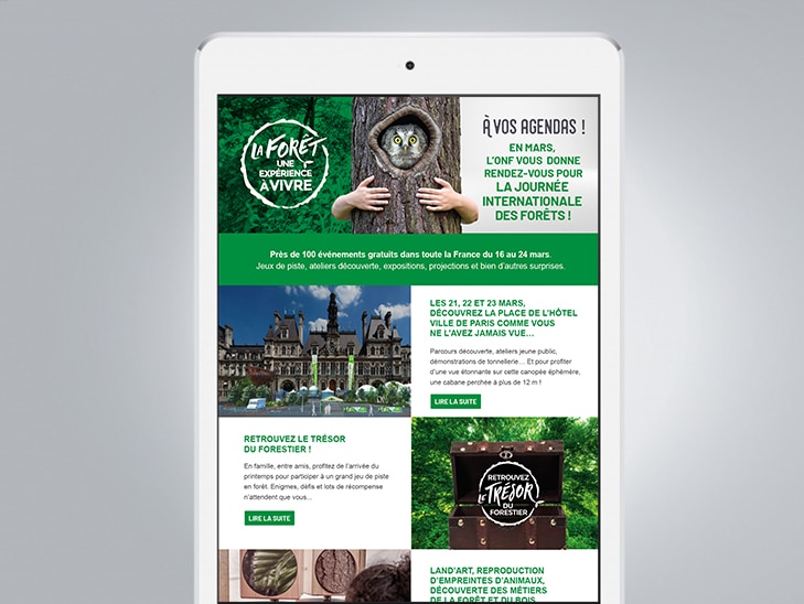 ONF : Réalisation de tous les supports nationaux institutionnels et commerciaux de l'office - Agence Linéal